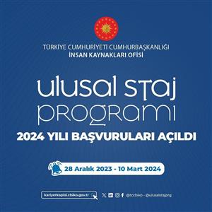 Ulusal Staj Programı Başvuruları Başladı!